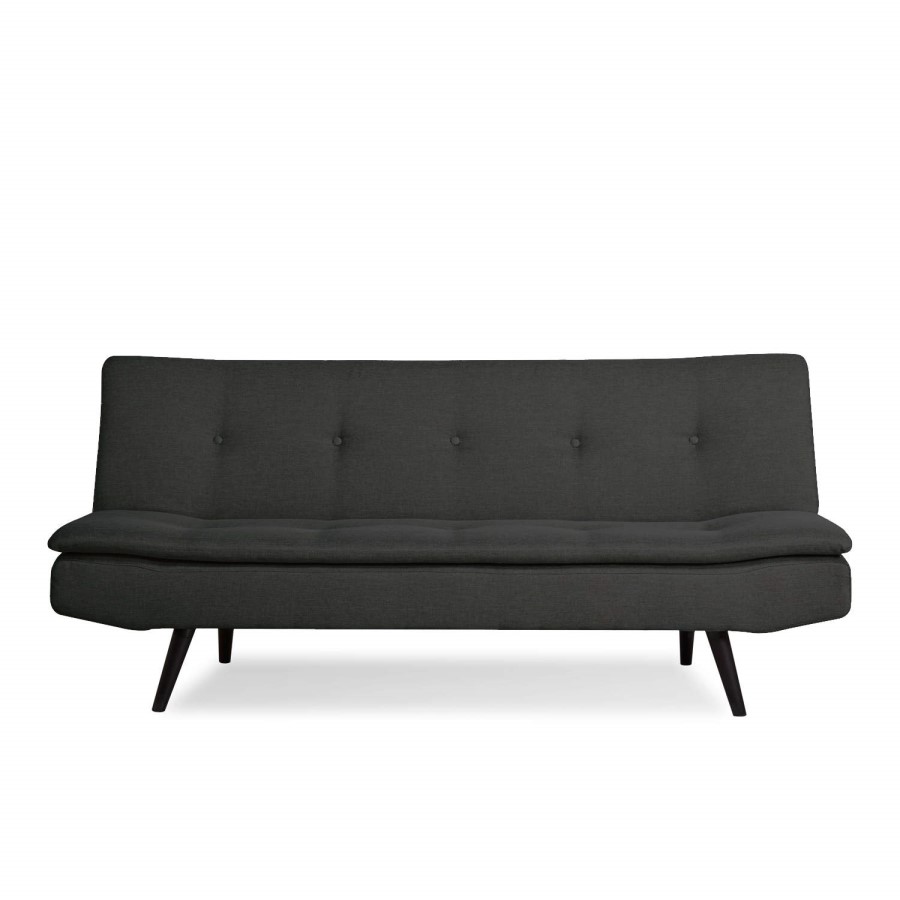 GRADE A1 - Barker Click Clack 2 Seater Fabric Sofa Bed in Dark Grey