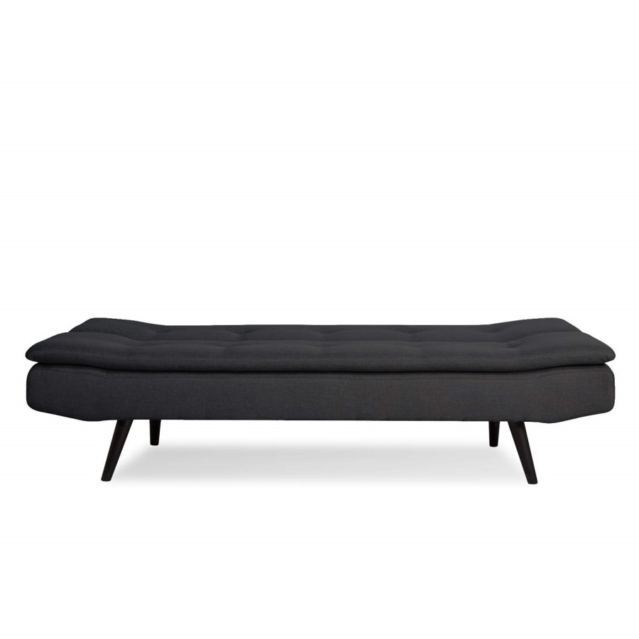 GRADE A1 - Barker Click Clack 2 Seater Fabric Sofa Bed in Dark Grey