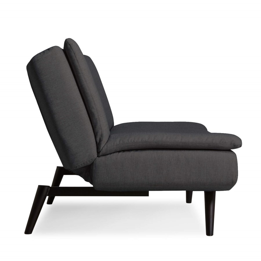 GRADE A1 - Barker Click Clack 2 Seater Fabric Sofa Bed in Dark Grey