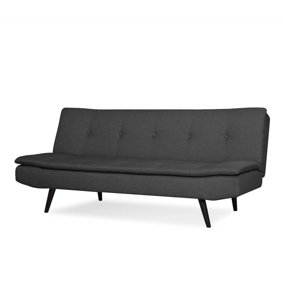 GRADE A1 - Barker Click Clack 2 Seater Fabric Sofa Bed in Dark Grey