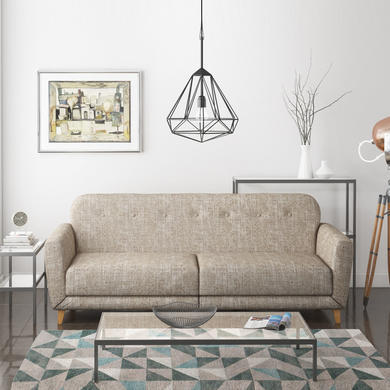 GRADE A1 - Archer 3 Seater Fabric Sofa Bed in Oatmeal
