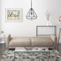 GRADE A1 - Archer 3 Seater Fabric Sofa Bed in Oatmeal