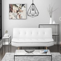 Barker Sofa Bed in White Faux Leather Barker Sofa Bed in White Faux Leather