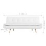 Barker Sofa Bed in White Faux Leather
