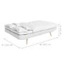 Barker Sofa Bed in White Faux Leather