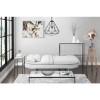 GRADE A2 - Barker Click Clack Sofa Bed in White Faux Leather