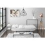 GRADE A1 - Barker White Faux Leather Sleeper Sofa Bed - Click Clack Style