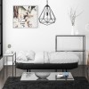 Barker Click Clack Sofa Bed in Black Faux Leather