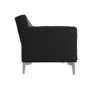GRADE A1 - Colby 2 Seater Modern Sofa in Black Faux Leather
