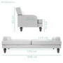 GRADE A1 - Amelia Light Grey 3 Seater Sofa Bed