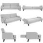 Light Grey Double Sofa Bed- 3 Seater - Amelia