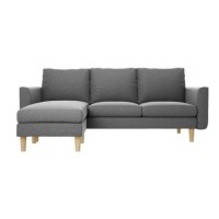 Brooke Light Grey 3 Seater Corner Sofa Detachable L Shape