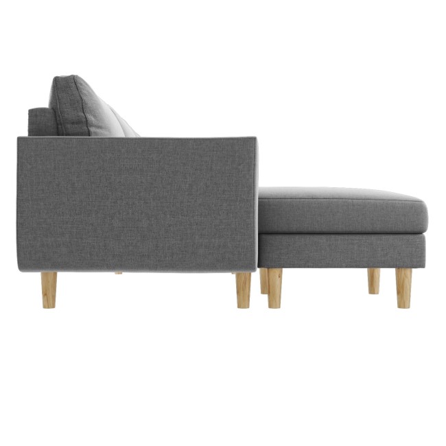 Brooke Light Grey 3 Seater Corner Sofa Detachable L Shape