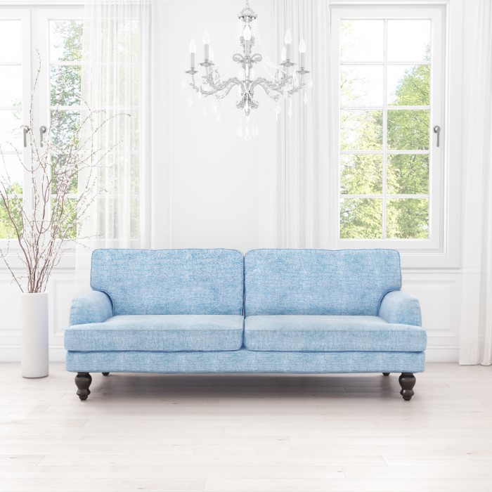 Amelia Blue Double Sofa Bed 3 Seater Sofa Furniture123
