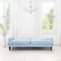 Light Blue Double Sofa Bed- 3 Seater - Amelia