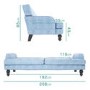 Light Blue Double Sofa Bed- 3 Seater - Amelia