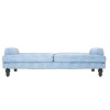 GRADE A1 - Amelia Blue Fabric 3 Seater Sofa Bed- Sleeps 2