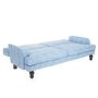 Light Blue Double Sofa Bed- 3 Seater - Amelia