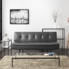 Barker Grey Faux Leather Reception Office Sofa