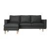 Brooke Dark Grey 3 Seater Corner Sofa - Right/Left Hand Chaise