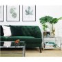 GRADE A2 - Inez Chesterfield Sofa in Dark Green Velvet - Seats 3