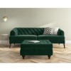 Green Velvet 3 Seater Modern Chesterfield Sofa - Inez