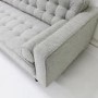 GRADE A1 - Grey Fabric Sofa Seats 3 with Bolster Cushions - Elba