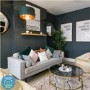 Buttoned Light Grey Sofa - 3 Seater with Cushions - Elba