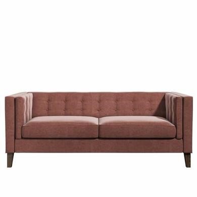 Blush Pink Velvet 3 Seater Sofa Bailey Furniture123