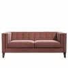 Velvet Button Sofa in Blush Pink - Bailey