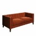 GRADE A1 - Bailey Burnt Orange Velvet 3 Seater Sofa 