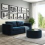 GRADE A2 - Clara Navy Blue Velvet 3 Seater Sofa