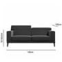 Lamarr Sofa in Dark Grey with Adjustable Headrests  - Seats 2