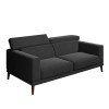 GRADE A1 - Lamarr Sofa in Dark Grey with Adjustable Headrests  - Seats 2