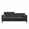 GRADE A1 - Lamarr Sofa in Dark Grey with Adjustable Headrests  - Seats 2