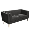 Hepburn Grey Velvet 2 Seater Sofa