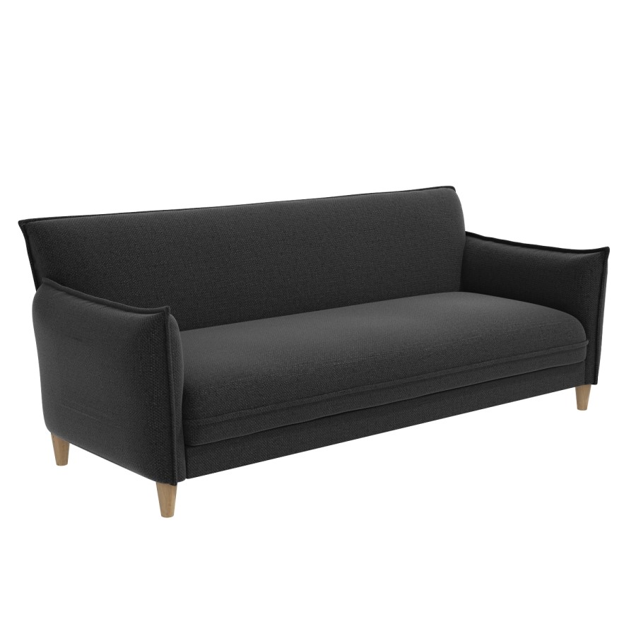 Marthe 3 Seater Sofa Bed in Charcoal Grey Fabric