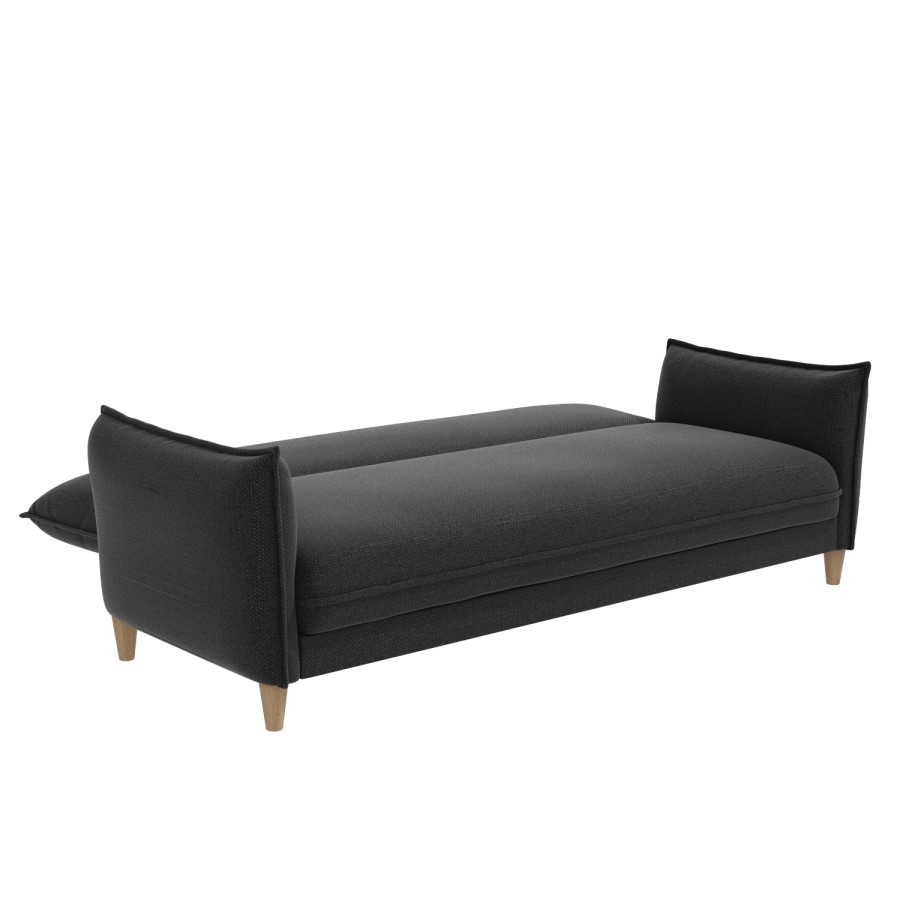 Marthe 3 Seater Sofa Bed in Charcoal Grey Fabric