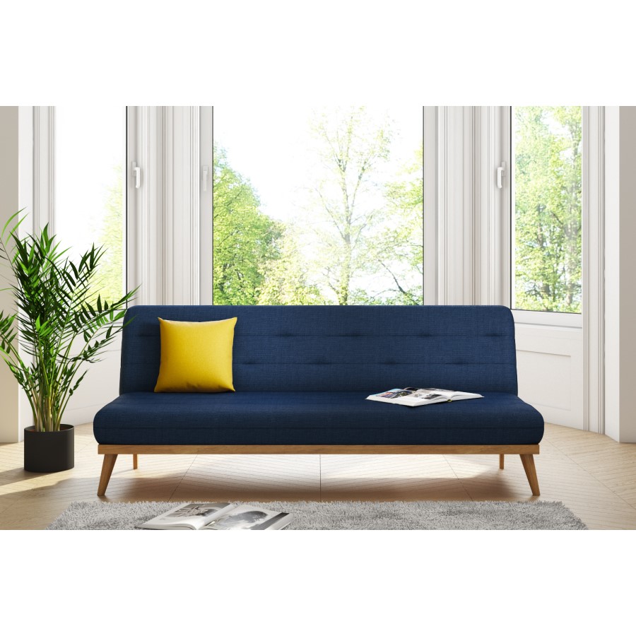 Nova Slate Blue Multifunctional Sofa Bed with Click-Clack Mechanism