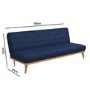 Nova Slate Blue Multifunctional Sofa Bed with Click-Clack Mechanism