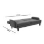 GRADE A1 - Amelia 3 Seater Sofa Bed in Charcoal Grey