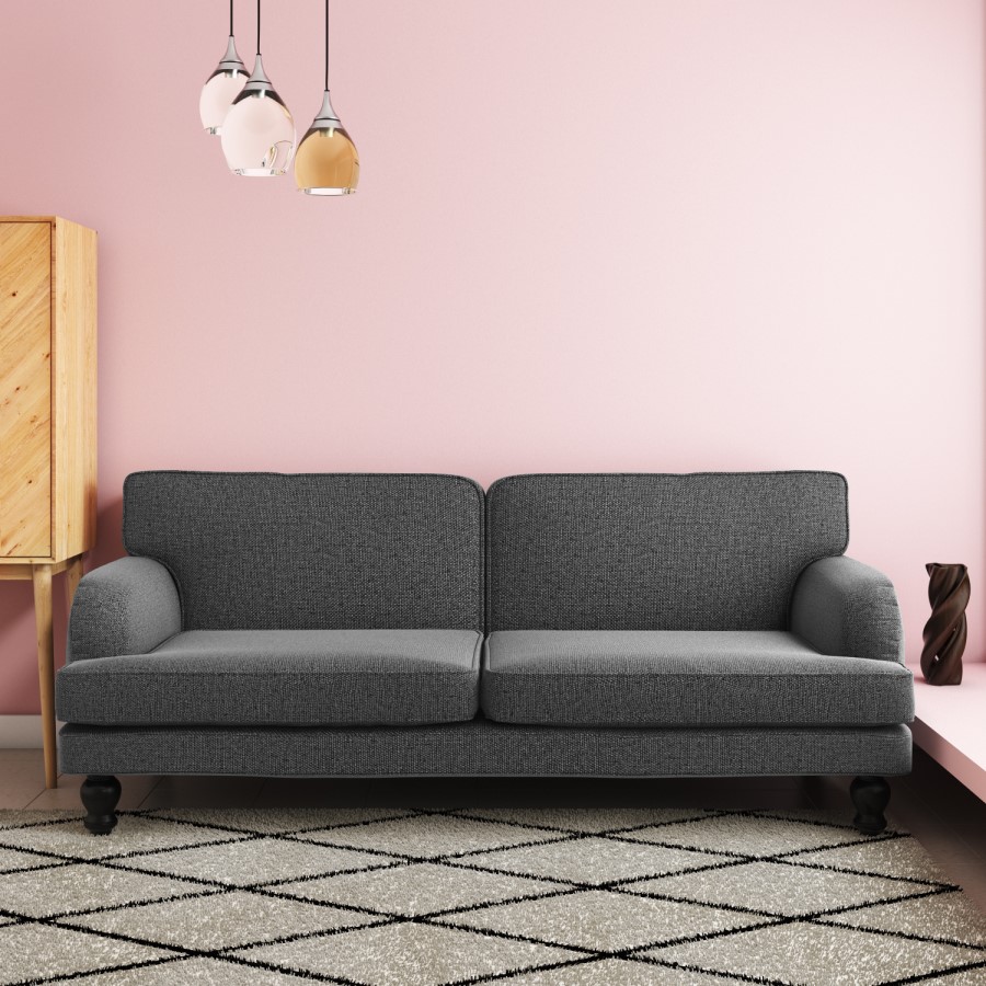 GRADE A1 - Amelia 3 Seater Sofa Bed in Charcoal Grey