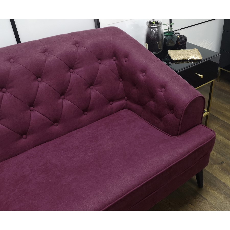 Inez Purple Chesterfield Sofa - 3 Seater