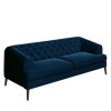 Chesterfield Sofa in Navy Blue Velvet - 3 Seater - Inez