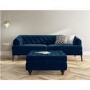 Chesterfield Sofa in Navy Blue Velvet - 3 Seater - Inez