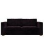 GRADE A1 - 3 Seater Velvet Sofa in Dark Purple Aubergine - Clara