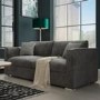GRADE A2 - Clara 3 Seater Sofa in Dark Grey Velvet