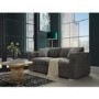 GRADE A2 - Clara 3 Seater Sofa in Dark Grey Velvet