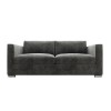 GRADE A2 - Clara 3 Seater Sofa in Dark Grey Velvet