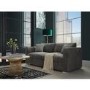 GRADE A1 - Clara 3 Seater Sofa in Dark Grey Velvet